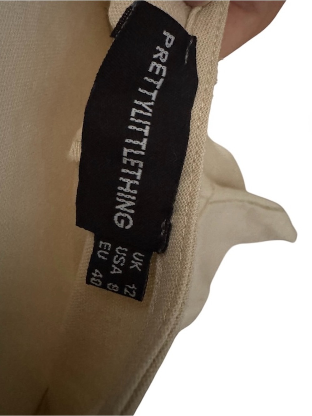 Stone Button Up Tie Strap Detail Shift Dress - Picture 5 of 5